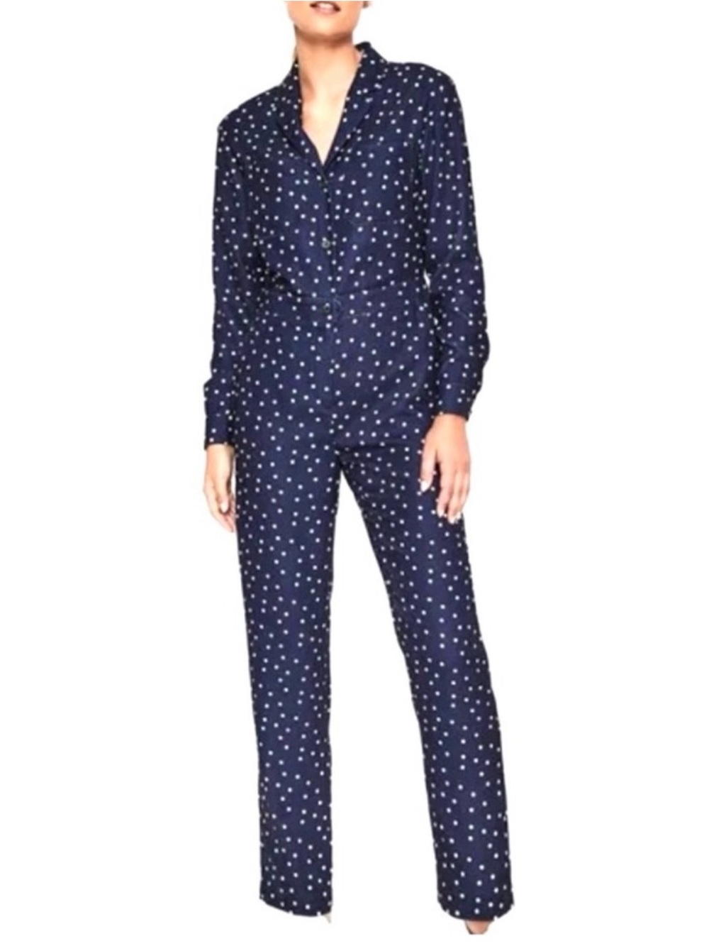 Boden Polka Dot Navy pajamas - Women's Long Sleeve